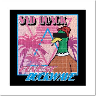 Vaporwave Aesthetic 80s Retrowave Vintage Retro Duck Funny Posters and Art